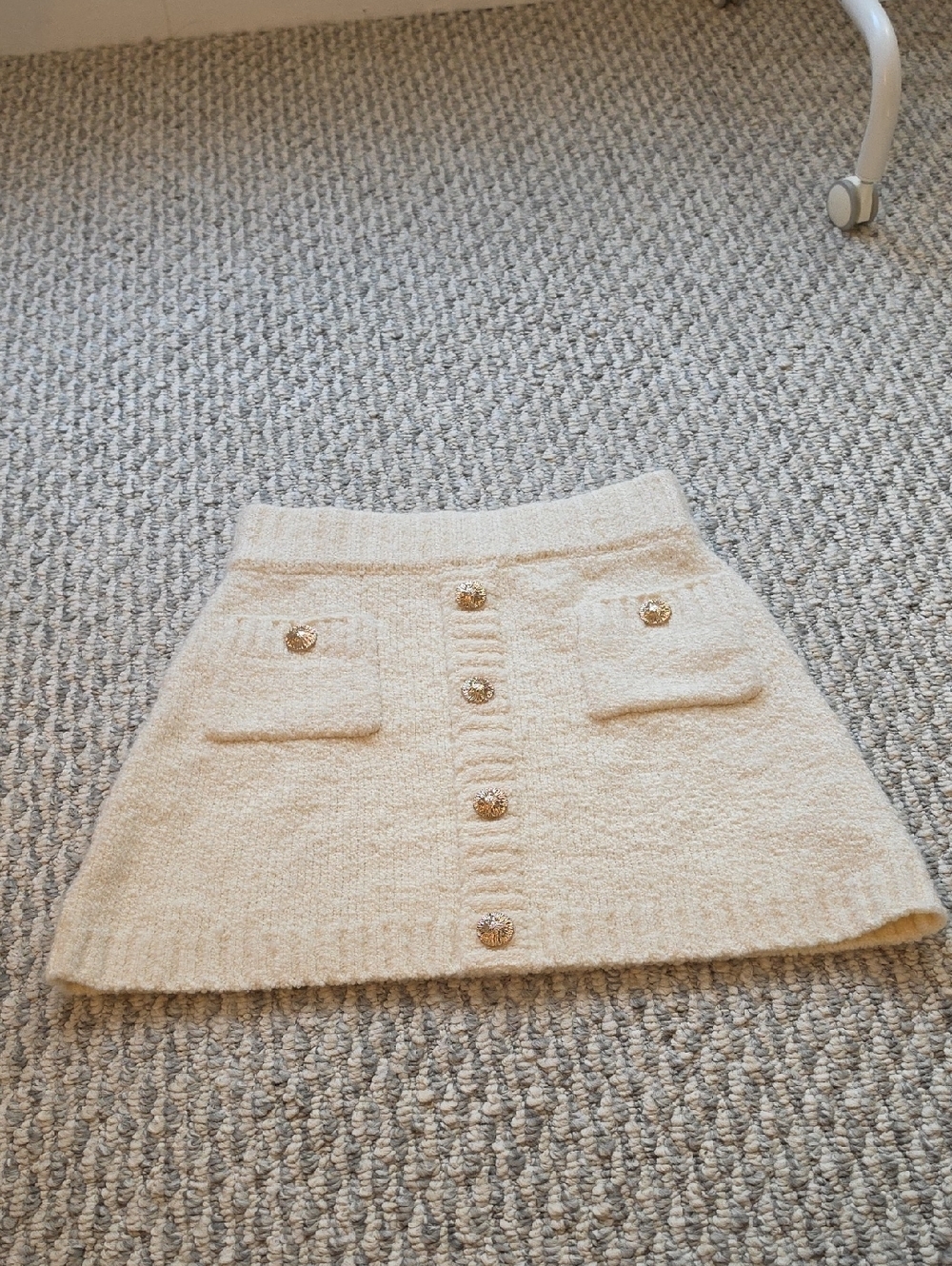 Cara Cara Kelsey Bouclé Button Mini Skirt Size M $425